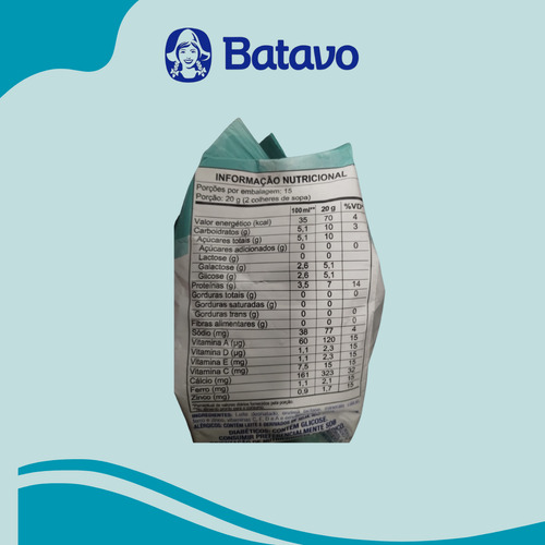 Kit 3 Un Leite Em Pó Pense Zero Batavo 300g Zero Lactose