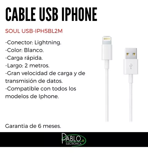 CABLE LIGHTNING IPHONE 7 ORIGINAL EN CAJA 2 METROS – Todo en Tecnología