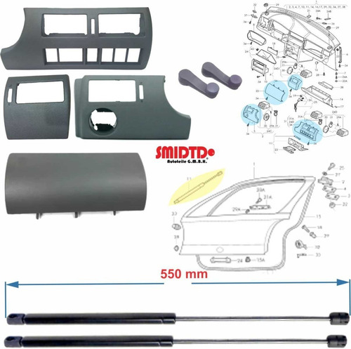 Amortiguadores 5a Puerta 55cm Manijas Vw Pointer 2.0l 99-10