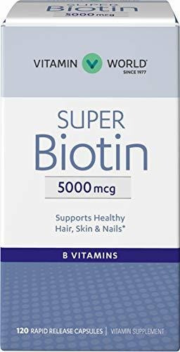 Vitamina A World Super Biotina 5000 Mcg. 120 Cápsulas, Vita