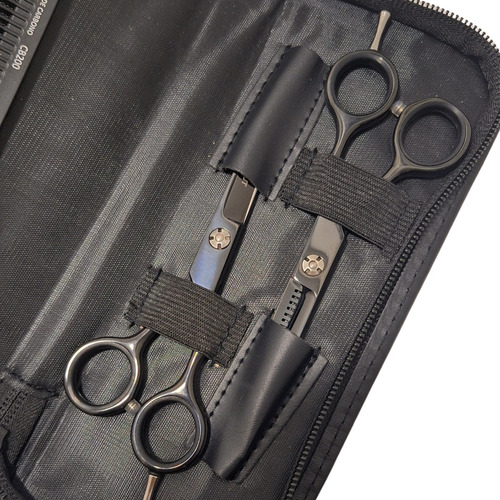 Kit Style.cut Tijera Cobalto Corte 5.5 + Pulir 5.5 Colores Color Negro