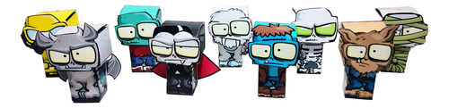 5u Cajitas Golosineras/souvenir De Muñecos Zombie Medianos