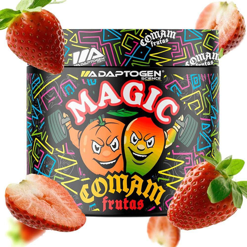 Pré Treino Magic Comam Frutas 183g Adaptogen Morango
