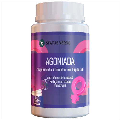 Agoniada Inimiga Natural Da Cólica 120 Cáps - Status Verde Sabor Sem Sabor