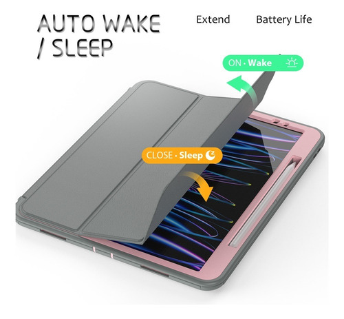 Funda Desmontable For iPad Pro 12 9 3th 4th 5th 6th Gen