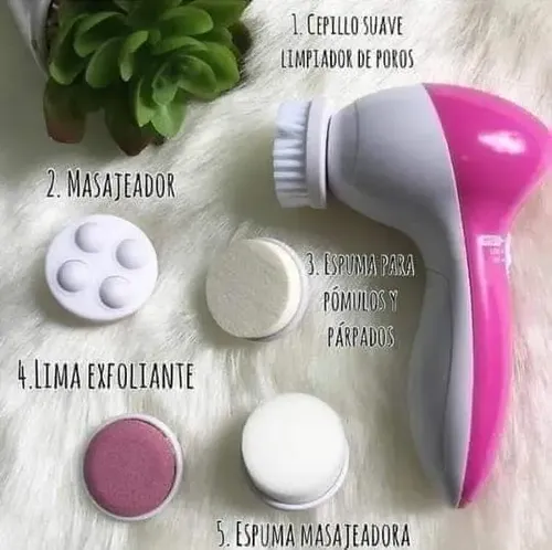 Cepillo Facial Giratorio Masajeador Exfoliante 5 En 1 | MercadoLibre