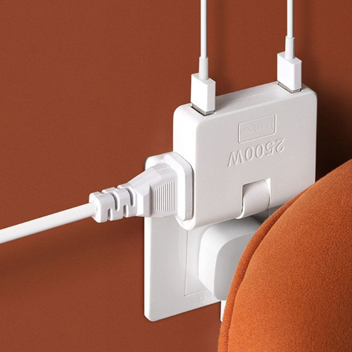 Extension Plug Usb Adapter Power Outlet Rotatable 180