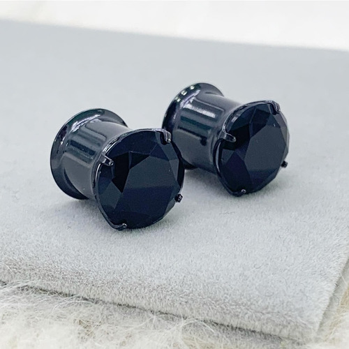 Imagen 1 de 1 de Piercing Expansor Zirconio Negro 2, 3 Y 4mm Piercing Argentina ®