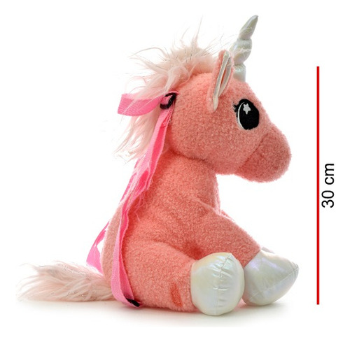 Mochila Urbana Phi Phi Toys Unicornio Unicornio Color Coral Diseño Peluche
