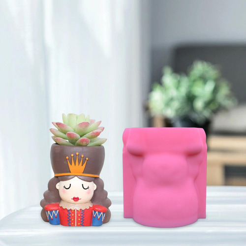 Linda Caja De Almacenamiento De Maceta Modelo De Silicona