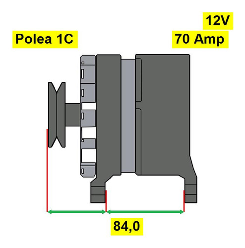Alternador Rover 200 218 D / 218 Td / 220 D / Sd / Unipoint
