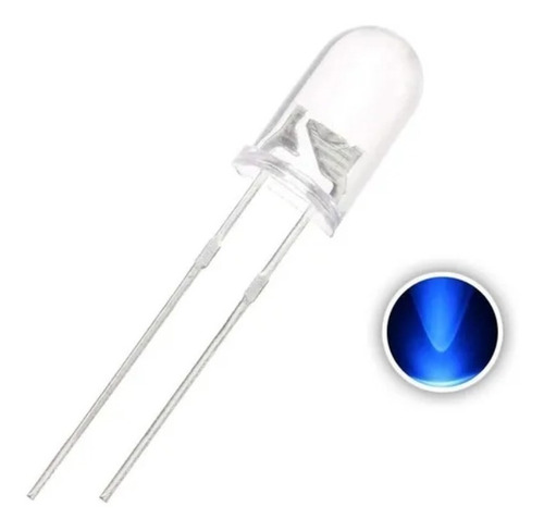 Kit Led 5mm Alto Brilho 1000 Azul