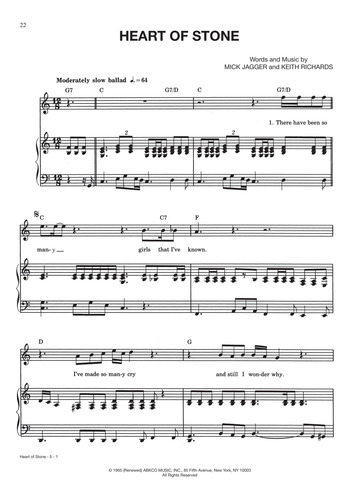 The Rolling Stones: Sheet Music Anthology.