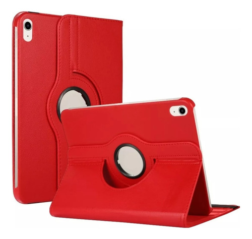 Funda Giratoria Para Ipad 10th 11th 10.9 A2696 A3354 Rojo