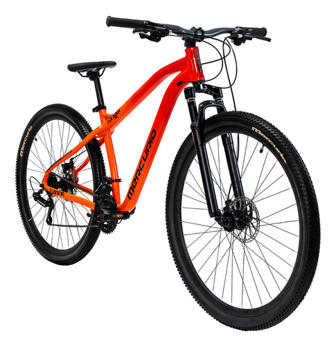 Bicicleta Mercurio Ranger Team Aluminio 21 Vel Rodada 29 Color Naranja-rojo