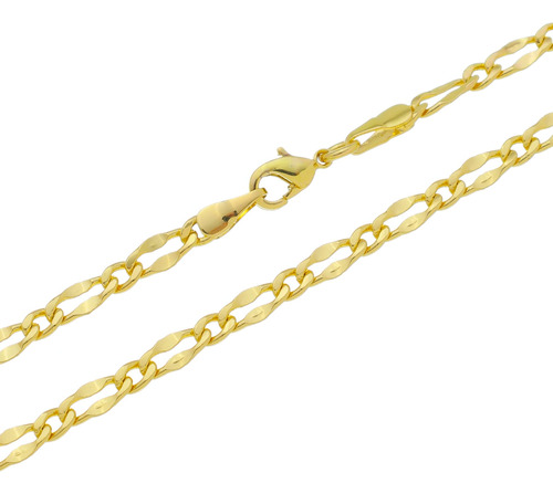 Tudo Joias Collar Unisex Chapado En Oro De 18 Quilates Con D