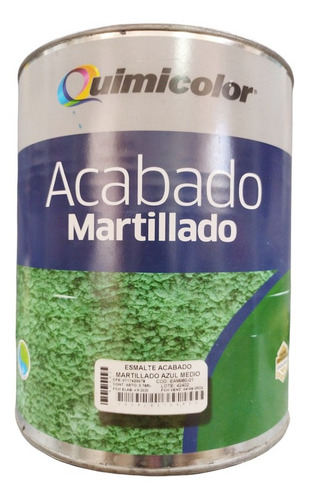 Pintura Esmalte Martillada Azul Medio Quimicolor Galon