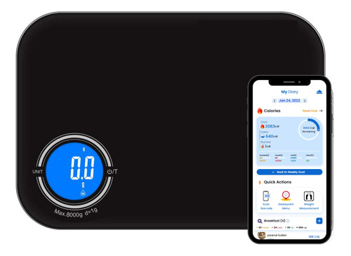 Nextlevel Fit Bascula De Cocina Inteligente Digital De Gramo