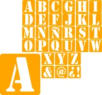 Comprar Stencil Letras Abecedario 15cm 30 Plantillas Deco Stencils
