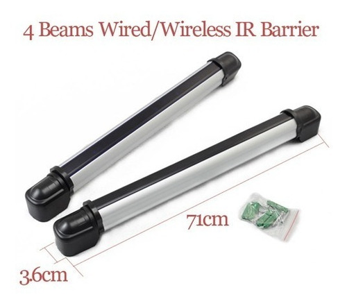 Barrera Infrarroja 155cm Exterior 8 Haces Hasta 100 Metros