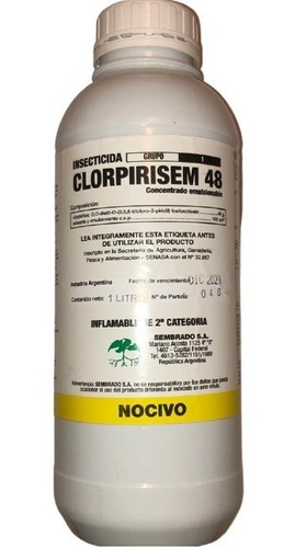 Insecticida Clorpirifos - 1 Litro