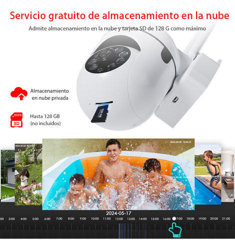 2pcs Cámara De Seguridad Anberx K1 Hd 4MP Visión Nocturna,Mini Cámara wifi 2.4GHz,Audio Bidireccional,Detección de Movimiento con Alerta,Cloud Video Recording,O-KAM PRO APP