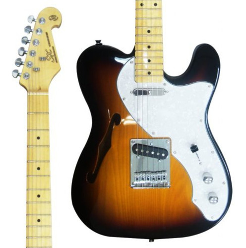 Guitarra Semi-acústica Telecaster Sx Vintage Stlh Sunburst