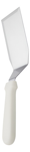 Espatula Plancha Curva Solida Mango Blanco 26 Cm
