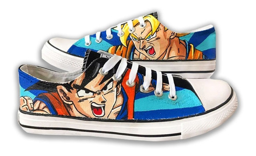 Tenis Pintado A Mano Personalizado Dragon Ball 06