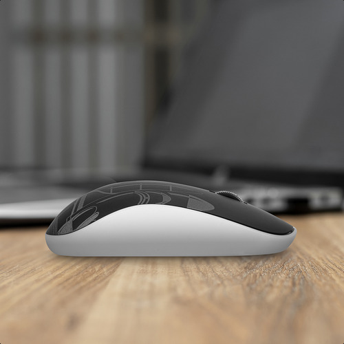 Mouse Inalámbrico Navigator One Nasa Blanco Y Negro