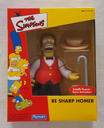 Figura Homero Borboton Los Simpsons Playmates Be Sharp (Usado)