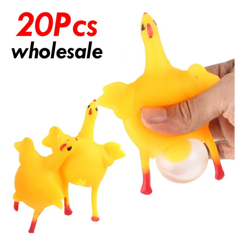 20 Piezas Anti Estrés Squeeze Juguetes Gallinas Ponedoras (a