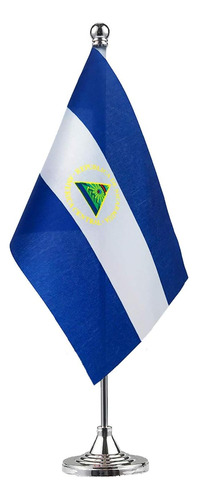 Bandera De Escritorio Gentlegirl, País Nicaragua, 20.8x14 Cm