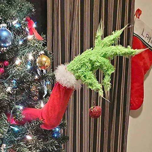 Adornos De Árbol Con Patas De Peluche De Elfo Pegadas