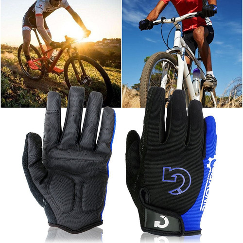 Guantes Ciclismo Antideslizantes Gel Pad Full Finger