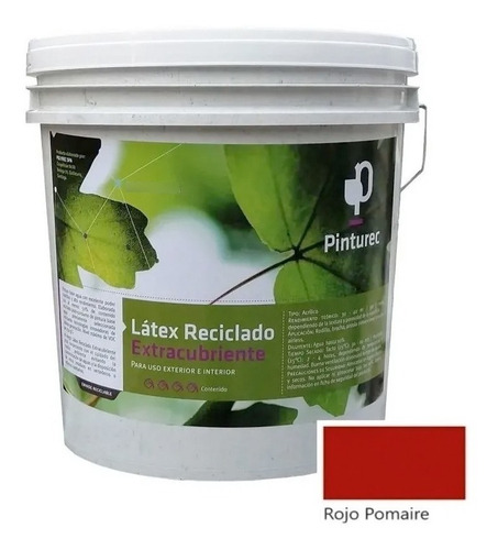 Latex Reciclado Pinturec Extracubrien Rojo Pomaire 4 Galones