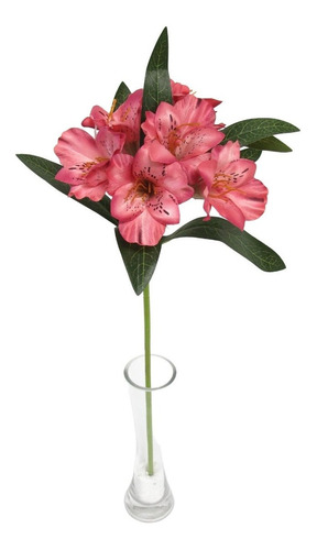 Galho Astromelia Artificial 45cm Flores Pink | Parcelamento sem juros