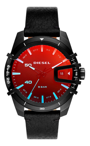 Relógio Diesel Masculino Preto Vermelho Dz1948 P1px