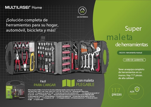 Imagen 4 de 6 de Kit Herramientas Multilaser Ho219