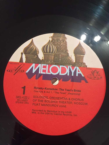 The Tsars Bride Rimsky Korsakov Vinilo Box Disco Lp Bolshoi (Usado)