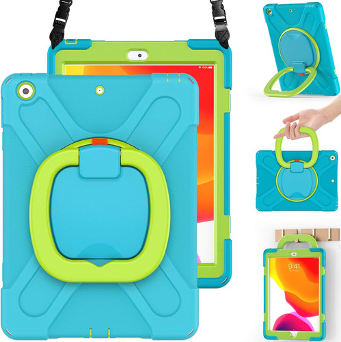 Funda Para iPad Braecn 10.2 9a/8a/7a Gen Portalápiz/sky Blue