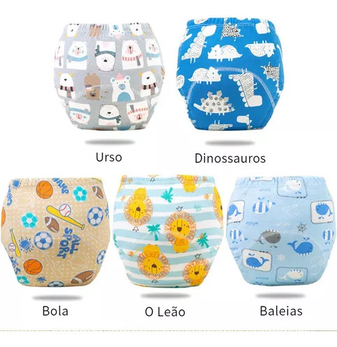 Kit De 5 Pañales De Plástico Seco Para Bebés, Lavables Día A