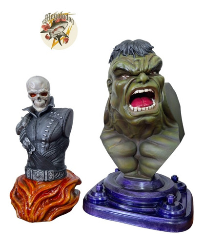 Busto Figura Ghostrider En 3d, Marvel