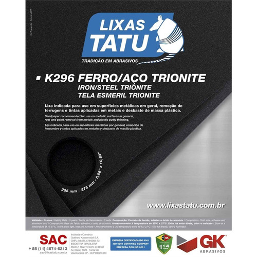 50 Lixa Ferro Tatu 80 Trionite C43435