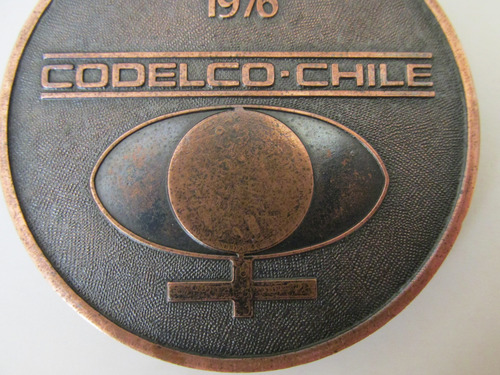 Antigua Medalla Fundacion De Codelco Chile Año 1976 Escasa (Usado)