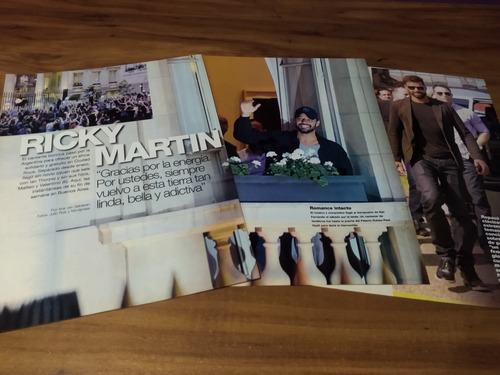 (u344) Ricky Martin * Clippings Revista 3 Pgs * 2014