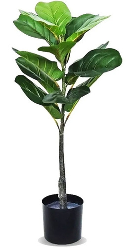 Imagen 2 de 10 de Ficus Artificial Planta Alta Interiores Con Maceta 74 Cm
