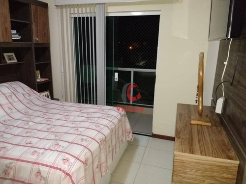 Apartamento Com 2 Quartos Sendo 1 Suíte À Venda, 72 M² Por R$ 295.000 - Recreio - Rio Das Ostras/rj - Ap1413
