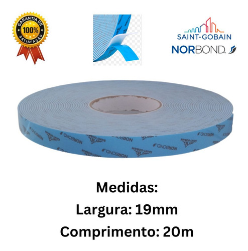 14 Fita Dupla Face Norbond Para Acm 19mm X 20m Saint Gobain