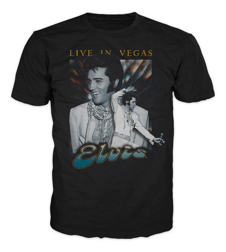 Camiseta Elvis Presley Live In Vegas Adultos Niños Rock